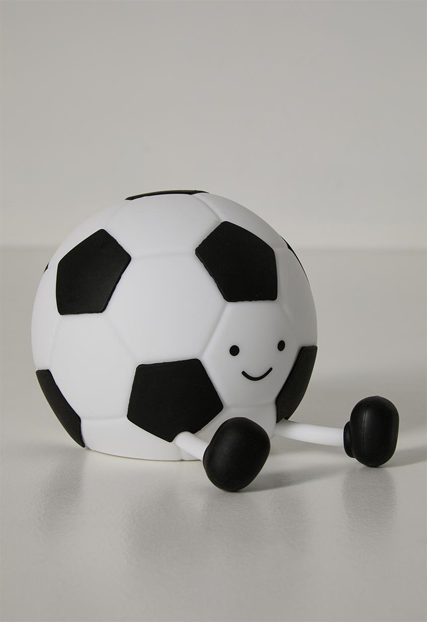 Pop Candy - LED rechargeable soccer ball night light - white/black