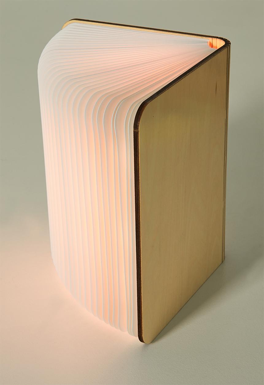 Pop Candy - LED rechargeable foldable book night light - maple wood