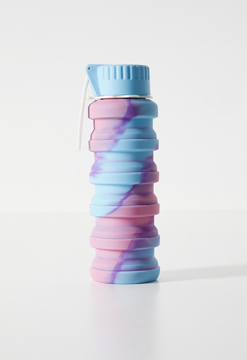 Pop Candy - Silicone foldable water bottle - blue/pink