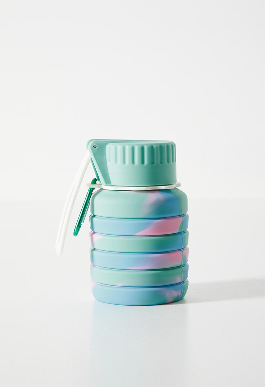 Pop Candy - Silicone foldable water bottle - green/blue