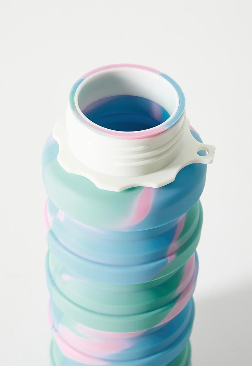Pop Candy - Silicone foldable water bottle - green/blue