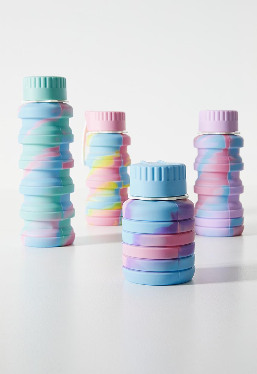 Pop Candy - Silicone foldable water bottle - green/blue