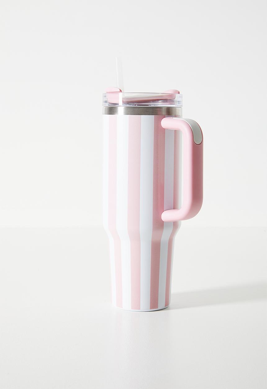 Pop Candy - Vertical striped tumbler - pink