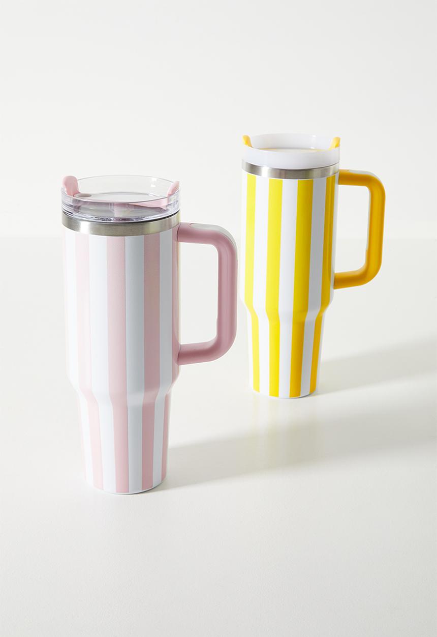 Pop Candy - Vertical striped tumbler - pink