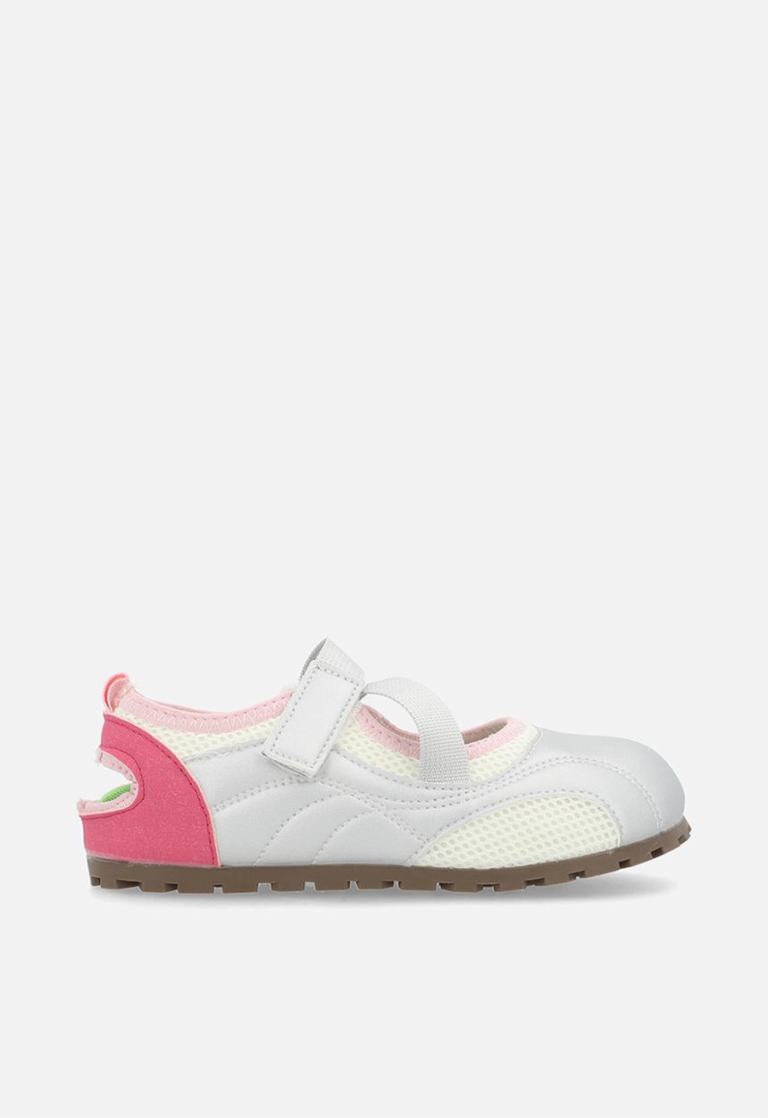 Pop Candy - Sporty Mary Janes with hook and loop closure - silver & pink