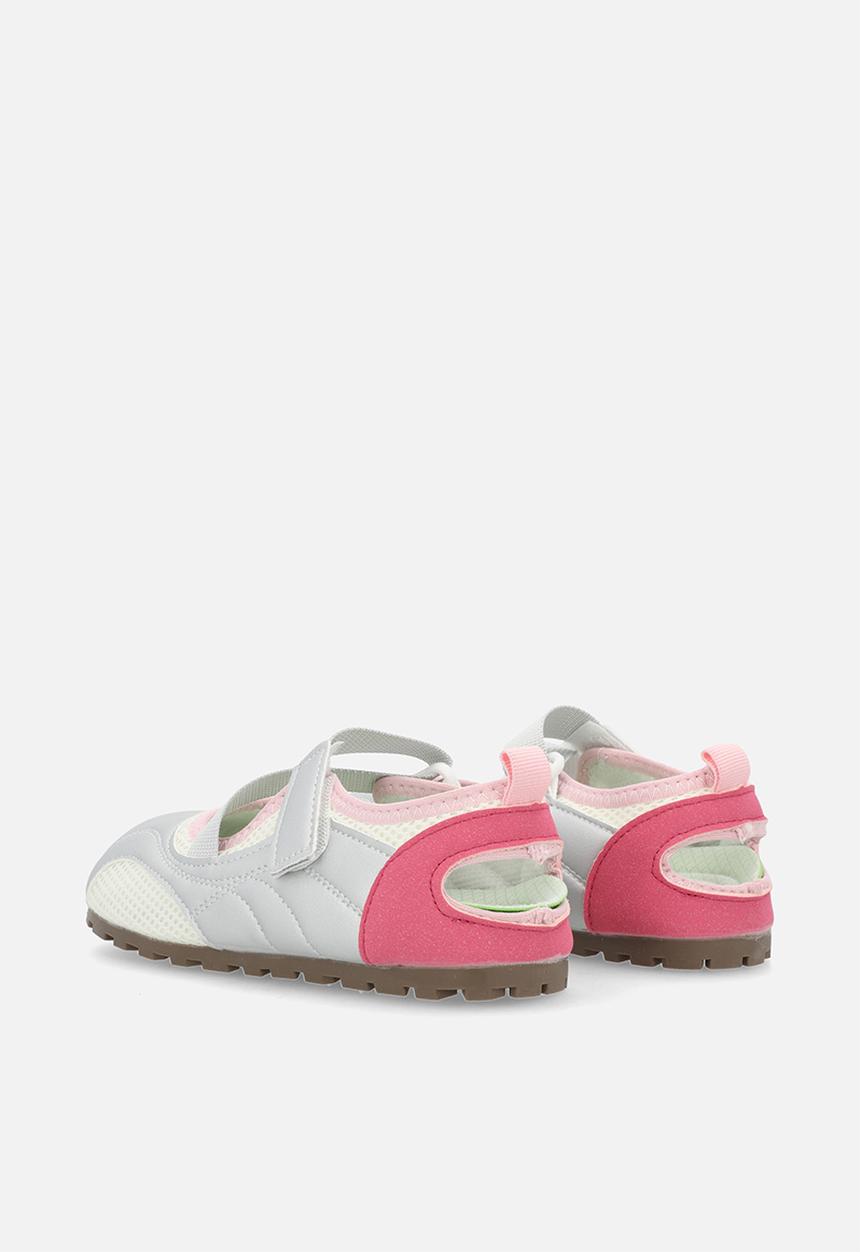 Pop Candy - Sporty Mary Janes with hook and loop closure - silver & pink