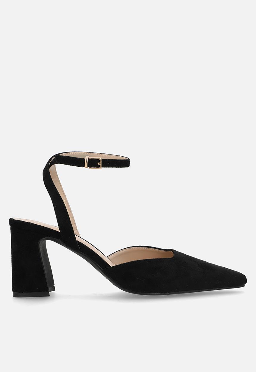 Raid London - Zaylee block heel ankle strap - black