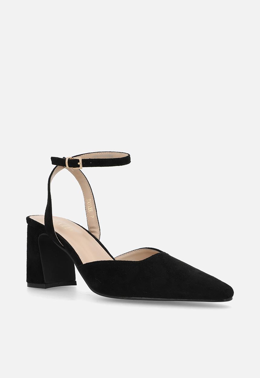 Raid London - Zaylee block heel ankle strap - black