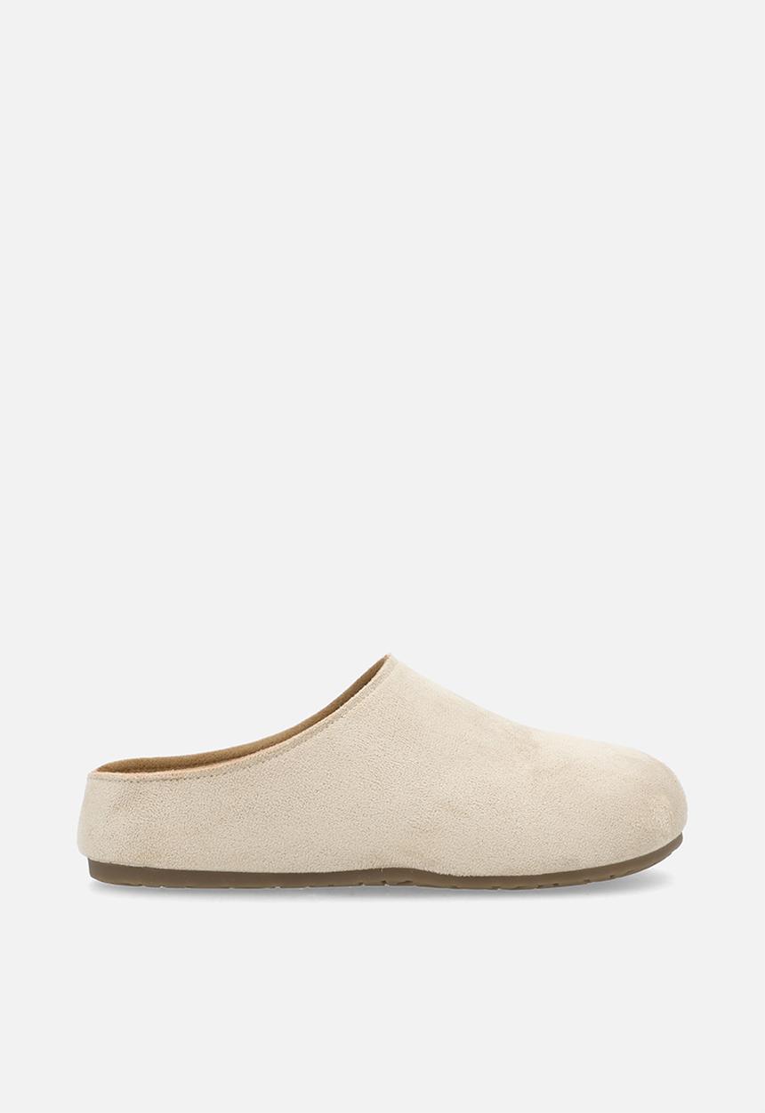 Pop Candy - Suedette mule shoes - bone