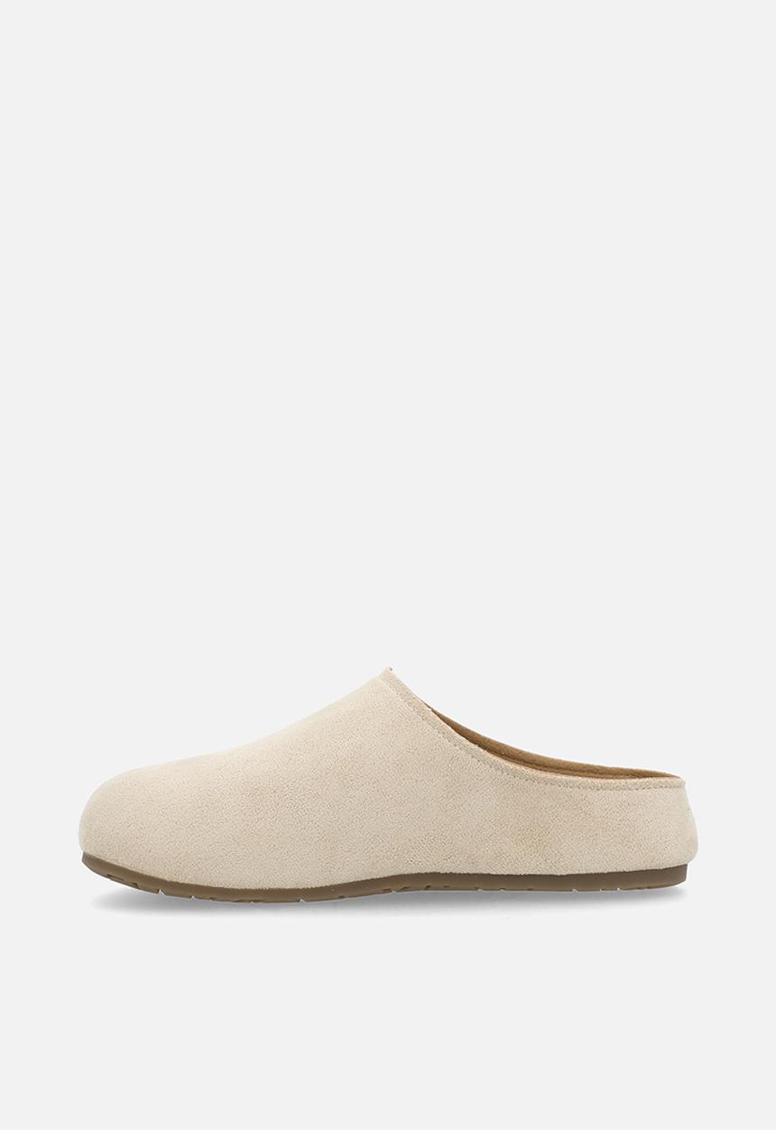 Pop Candy - Suedette mule shoes - bone