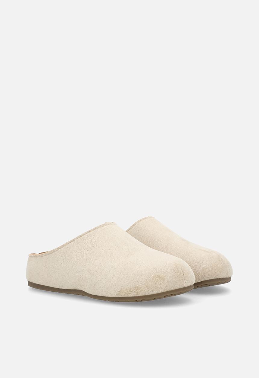 Pop Candy - Suedette mule shoes - bone