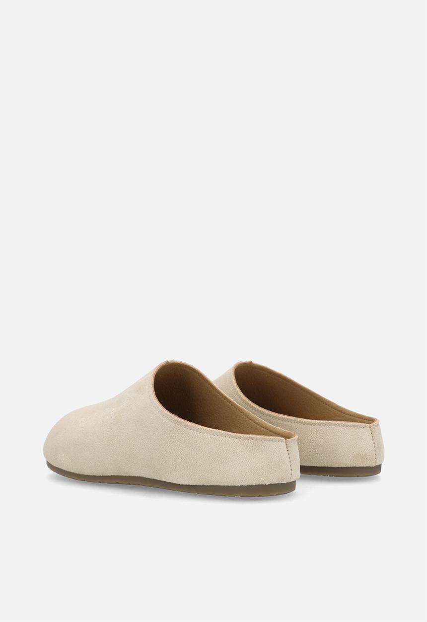 Pop Candy - Suedette mule shoes - bone