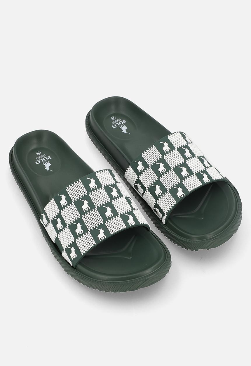 POLO - Monogram Moulded Slide - Green