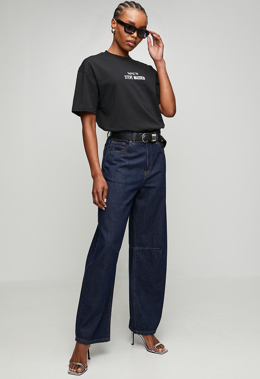 Steve Madden - Ladies jules oversized t-shirt - black