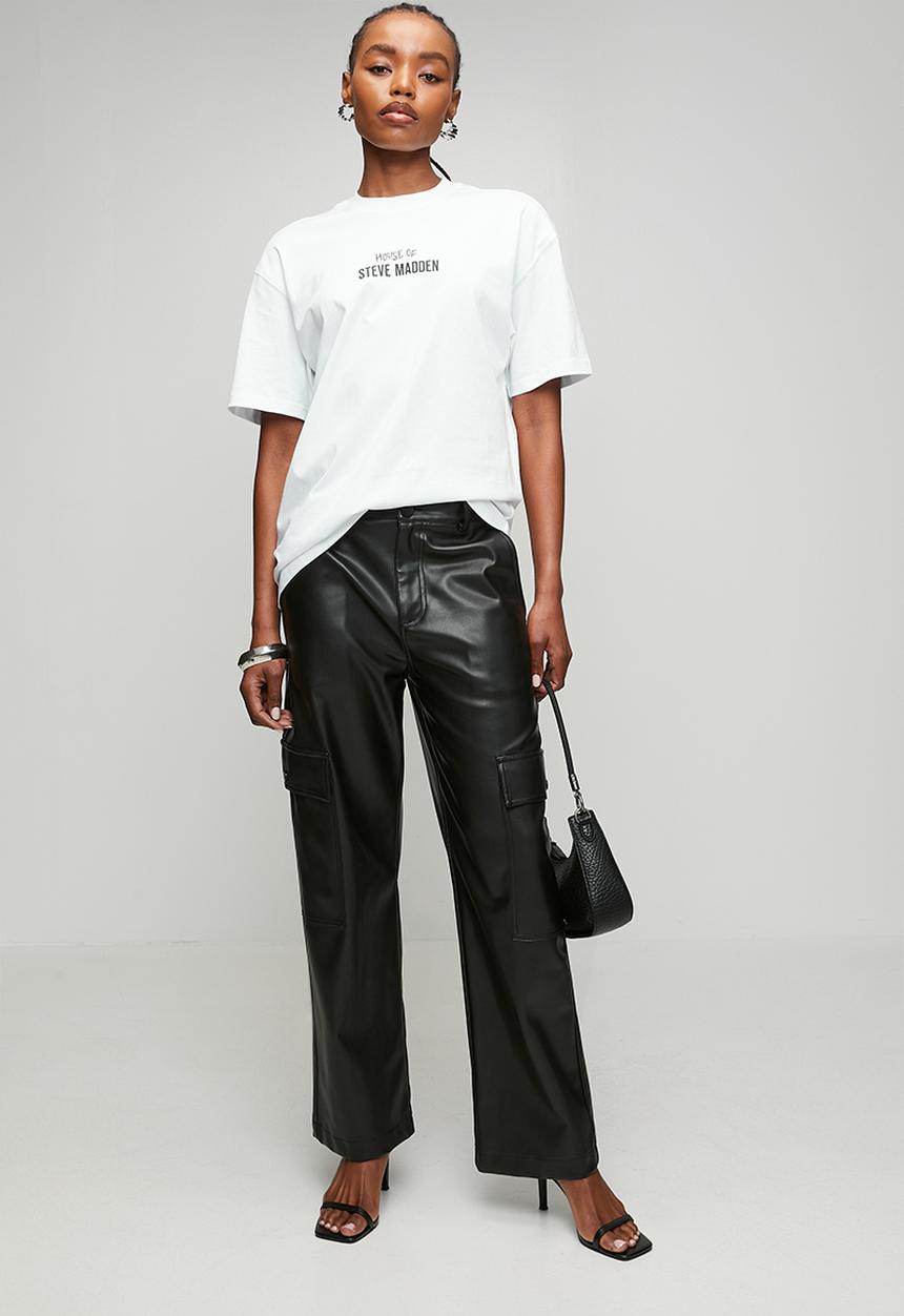 Steve Madden - Ladies jules oversized t-shirt - white