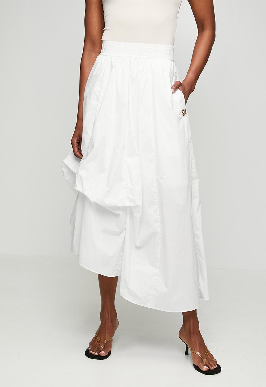 Steve Madden - Ladies amber adjustable hem midi skirt - white