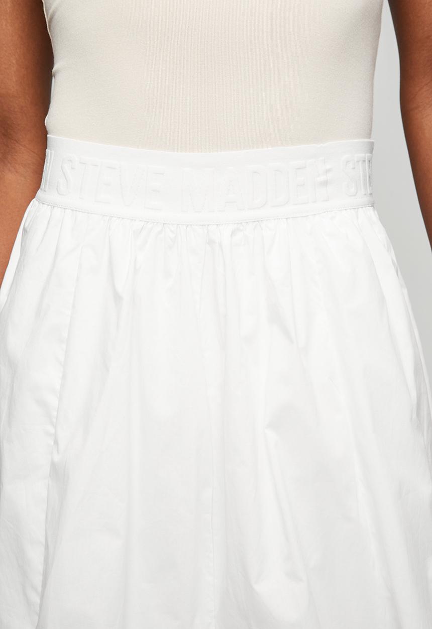 Steve Madden - Ladies amber adjustable hem midi skirt - white