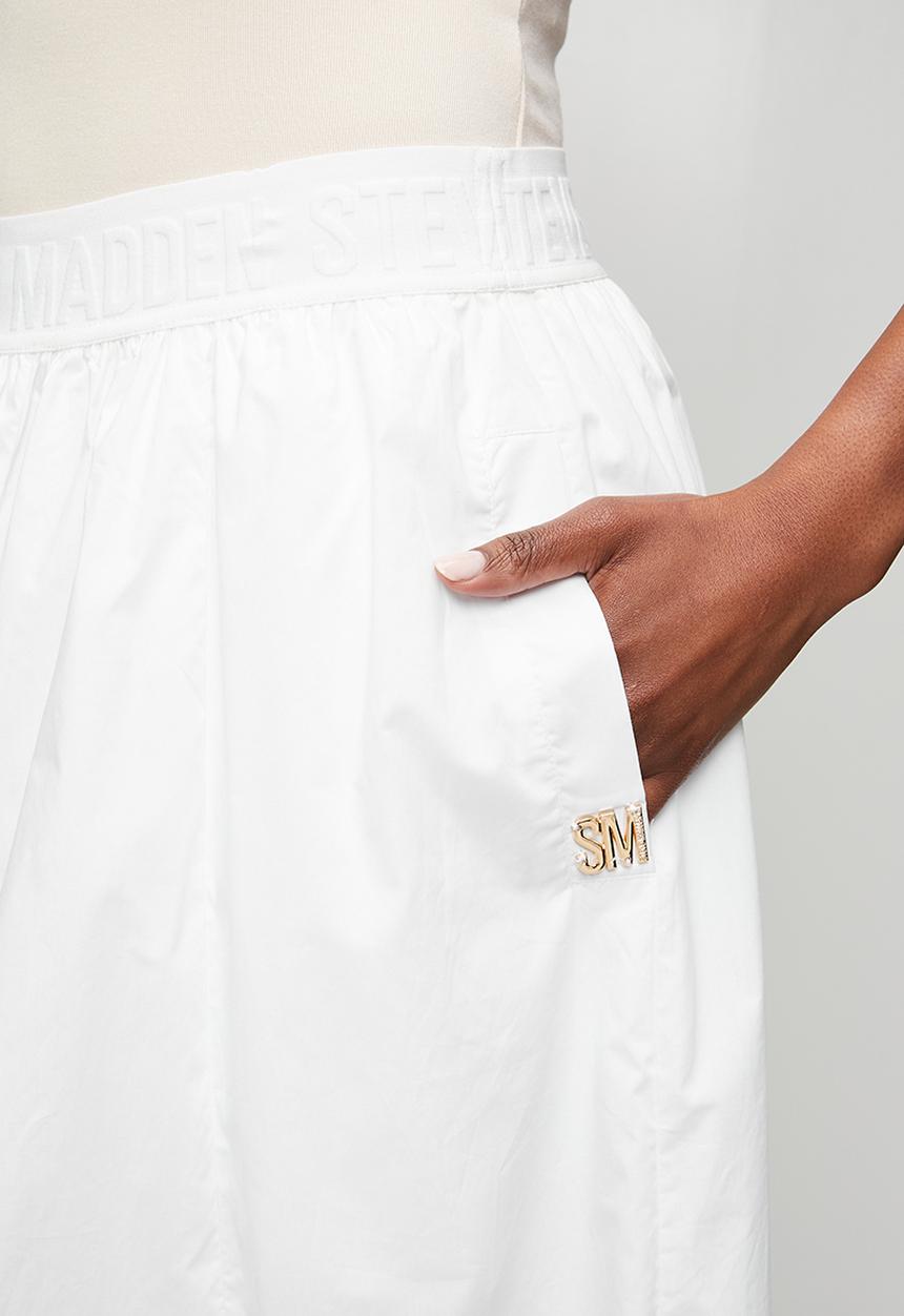 Steve Madden - Ladies amber adjustable hem midi skirt - white