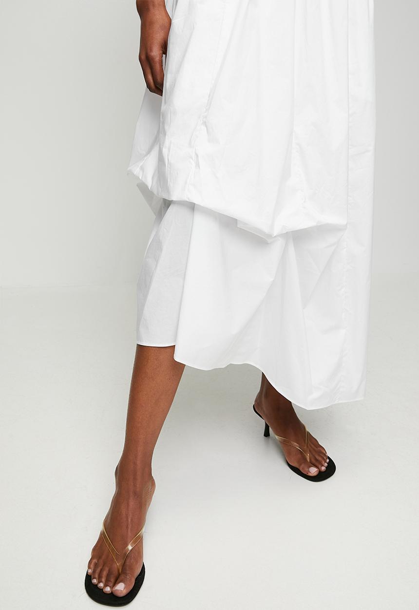Steve Madden - Ladies amber adjustable hem midi skirt - white