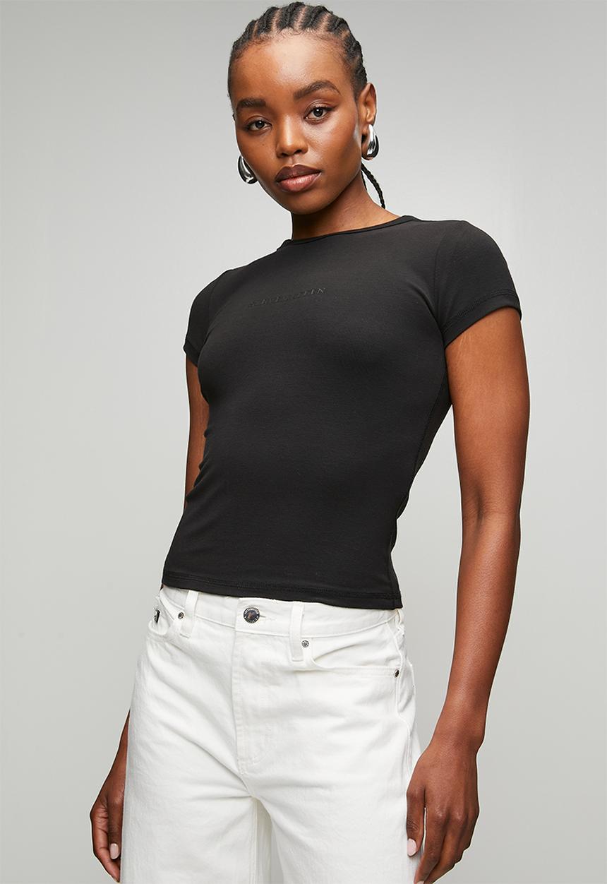 Steve Madden - Ladies kai short sleeve top - black