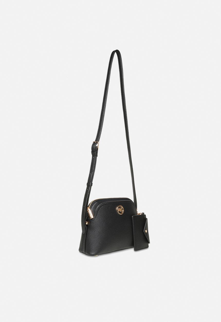 Anne Klein - Dome Crossbody with Detachable Card Case - Black