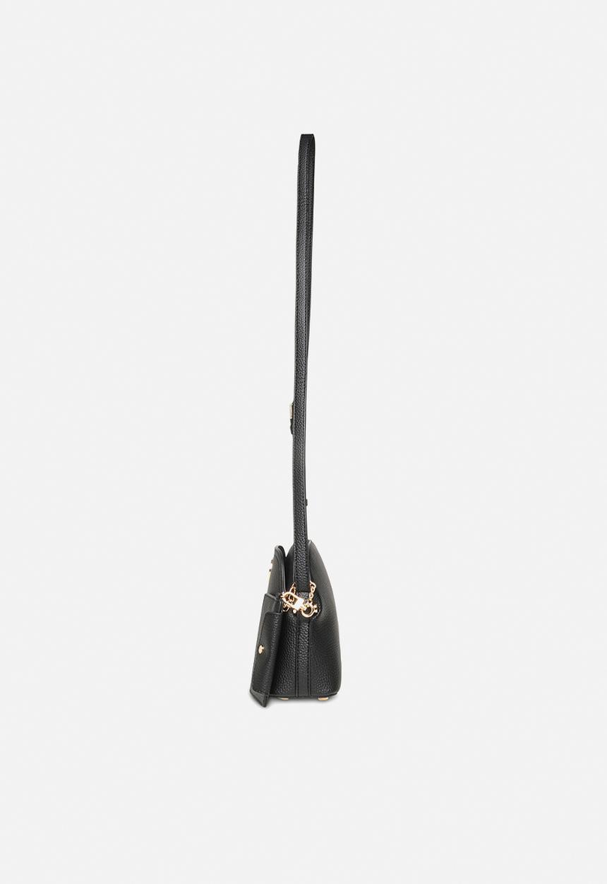 Anne Klein - Dome Crossbody with Detachable Card Case - Black
