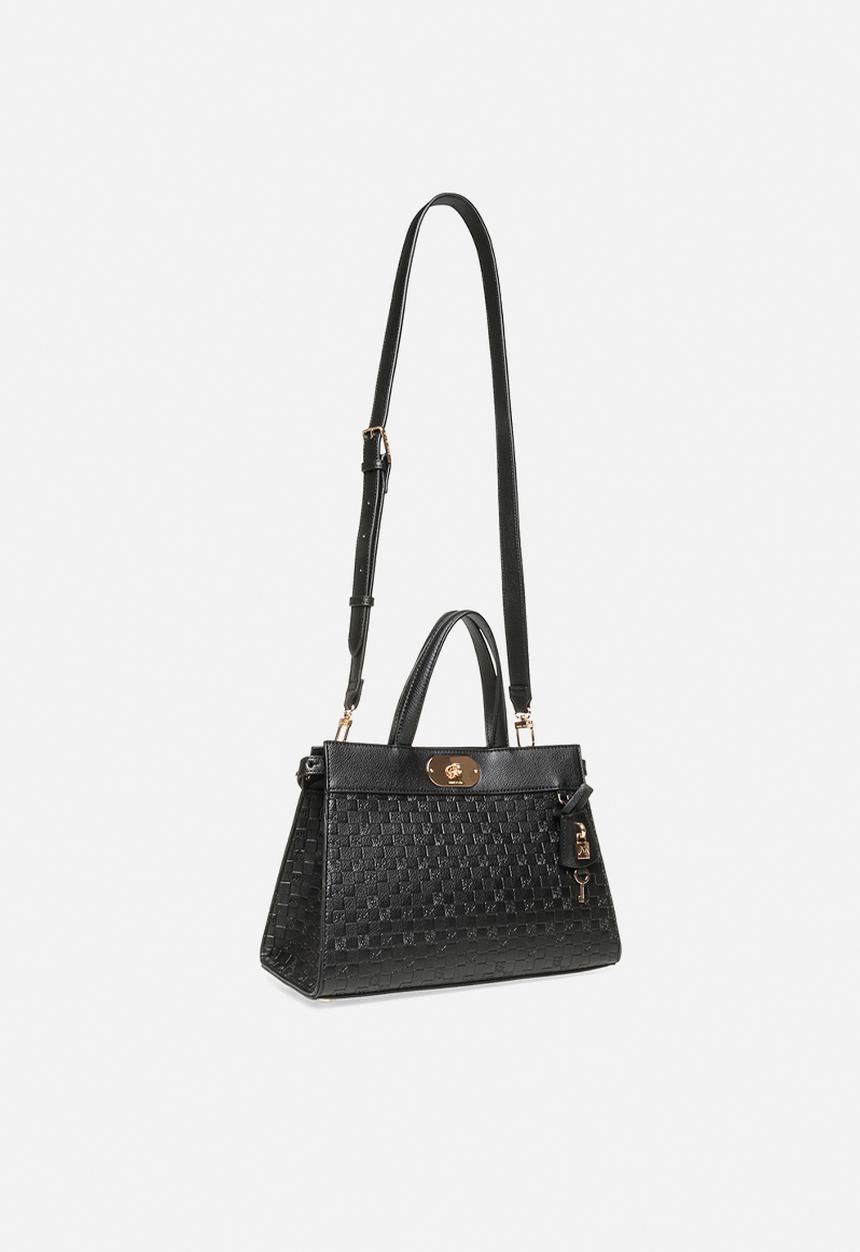 Anne Klein - Satchel w/ Detachable Strap - Black