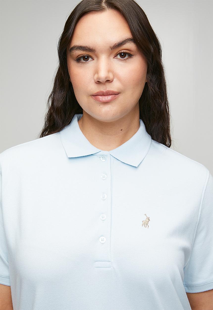 POLO - Wmn margot ss golfer - blue grey