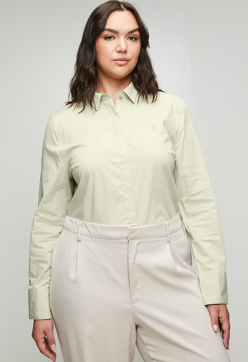 POLO - Wmn jamie ls shirt - cool sage