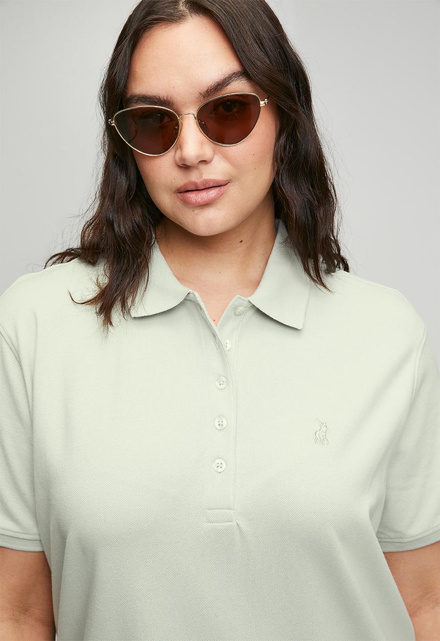 POLO - Wmn kathy ss golfer dress - cool sage