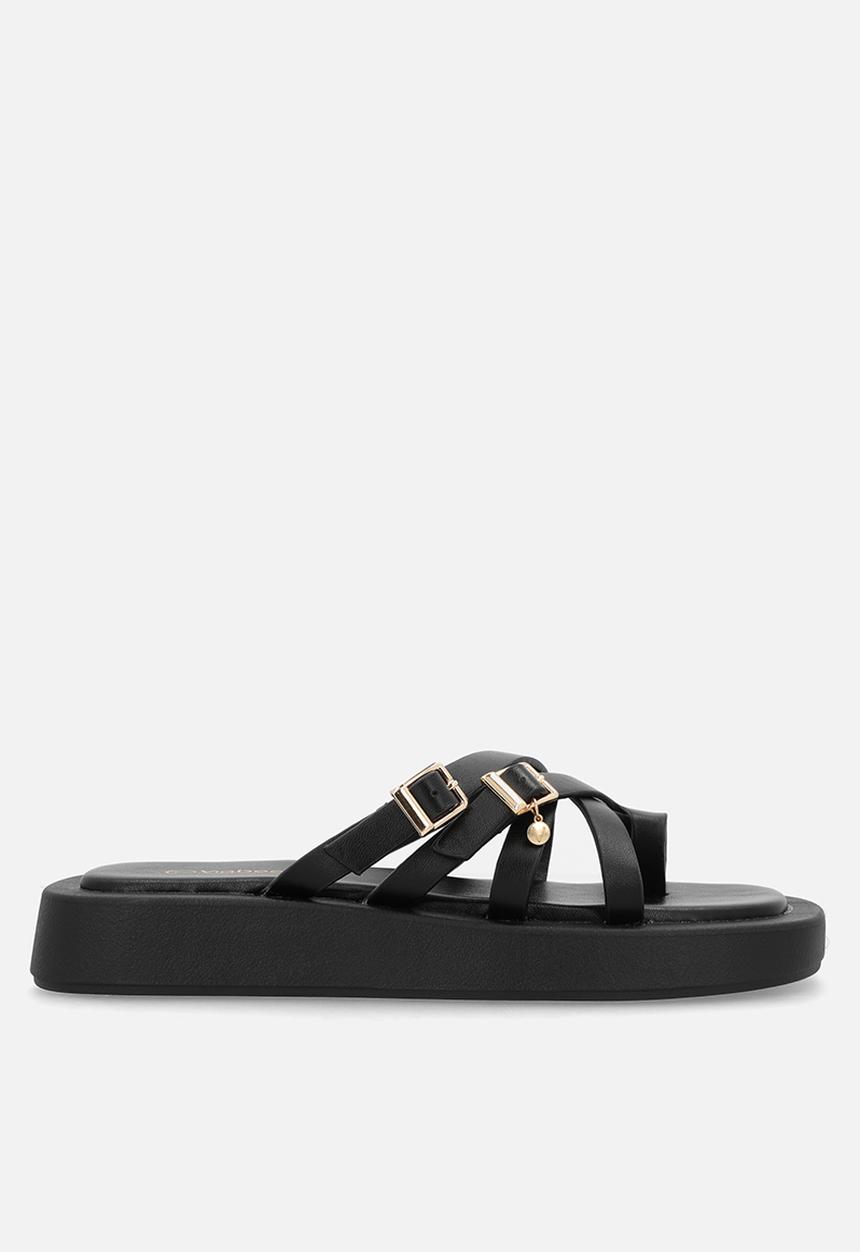 Viabeach - Coconut 16 multi strap thick sandal - black