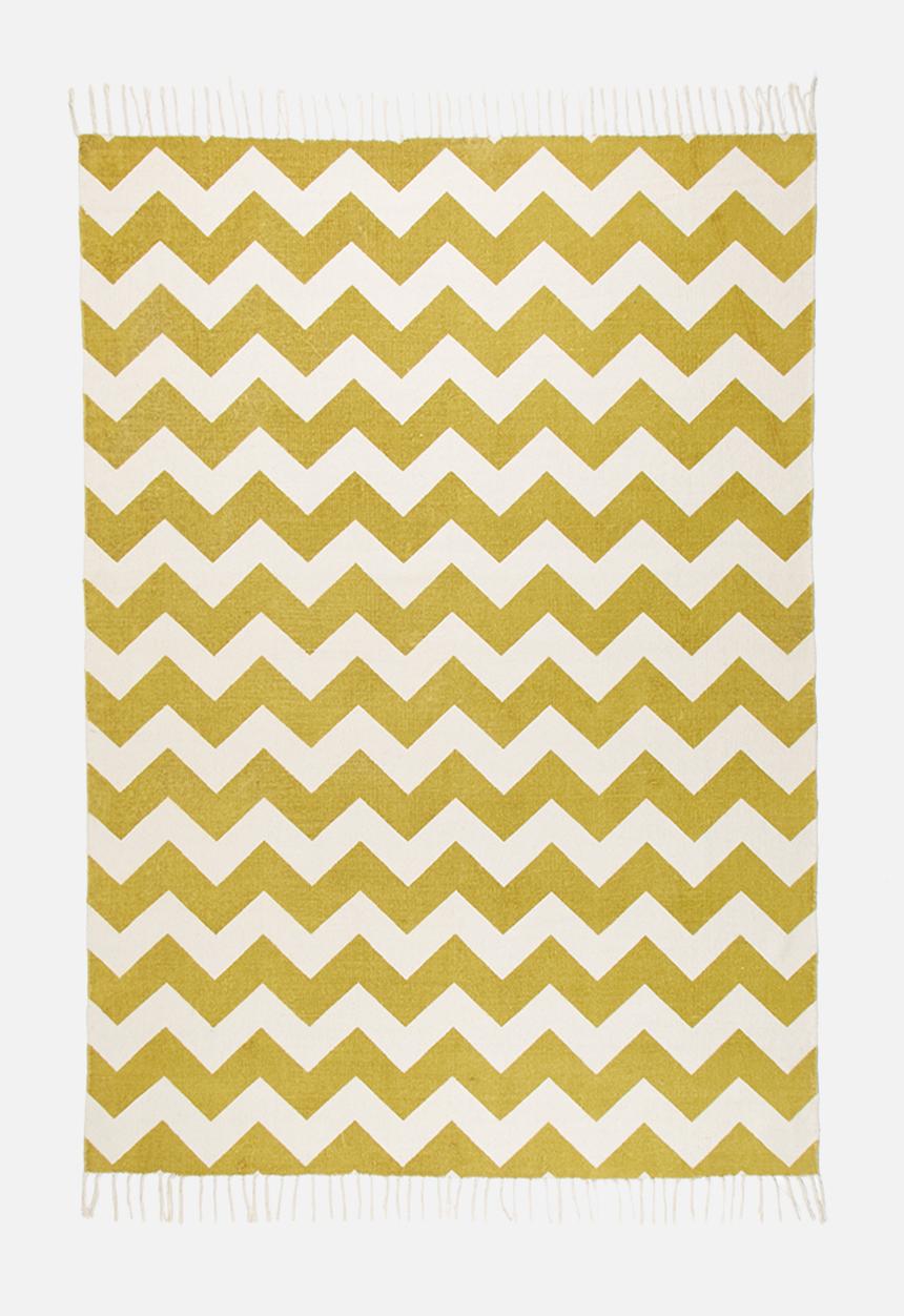 Sixth Floor - Chehalis printed rug - mustard