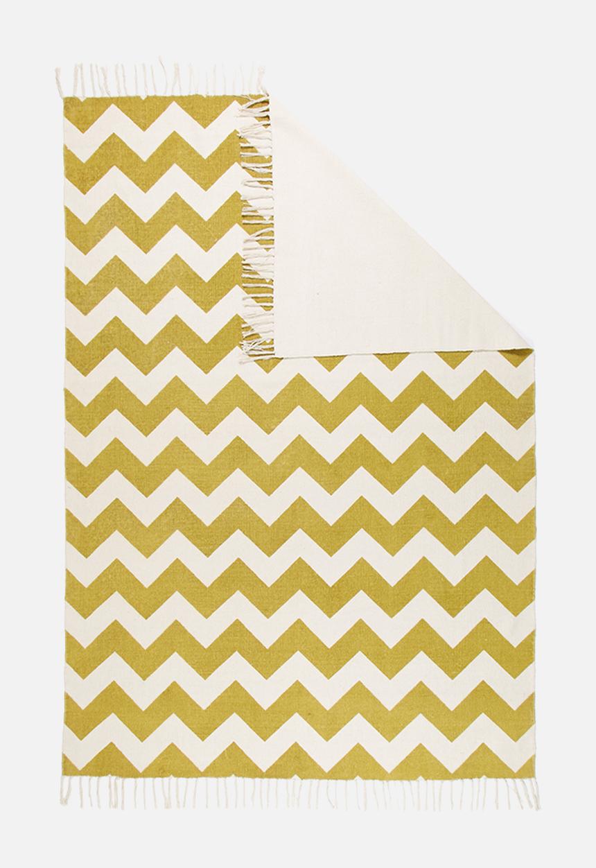 Sixth Floor - Chehalis printed rug - mustard