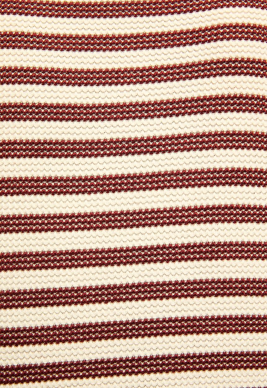 Me&B - Plus Knitted Stripe Tee - Choc/Milk