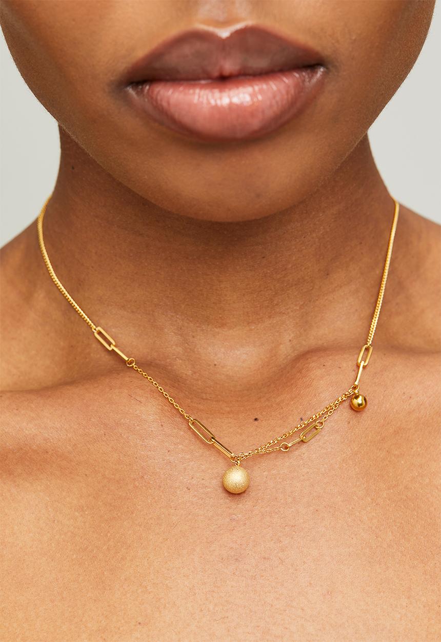 Zoe on Trend - Stylish Designer Necklace - Gold