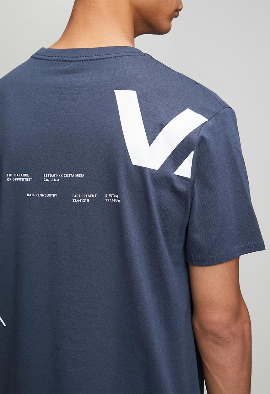 RVCA - VA Divided Graphic T-Shirt - Navy
