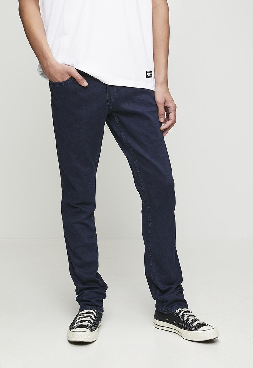 SOVIET - Slim Leg Denim - Blue Black