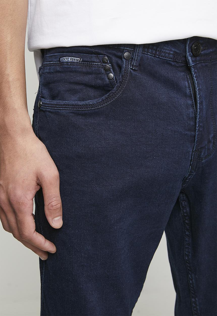 SOVIET - Slim Leg Denim - Blue Black