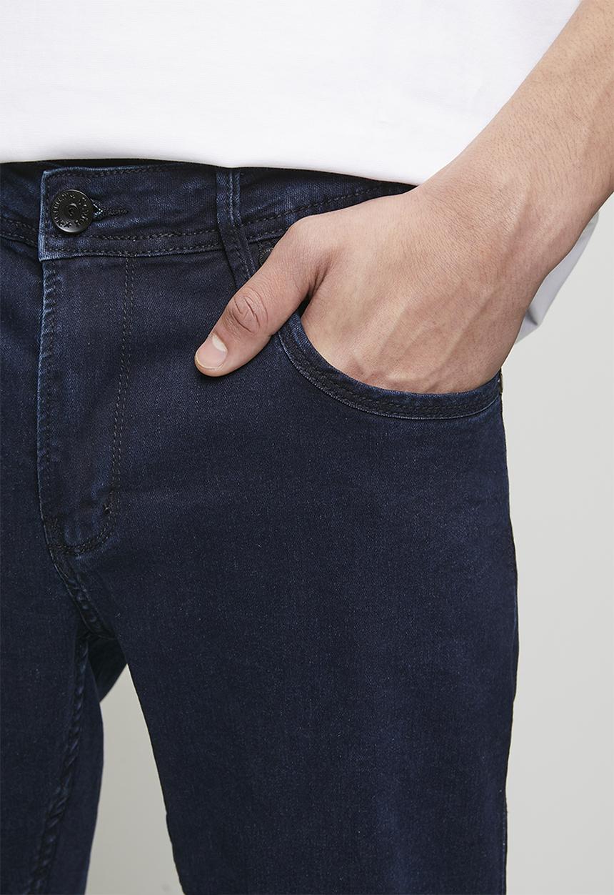 SOVIET - Slim Leg Denim - Blue Black