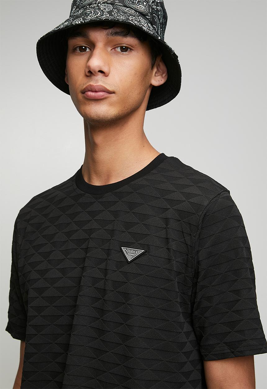 SOVIET - Crew Neck Box Fit Tee-Black