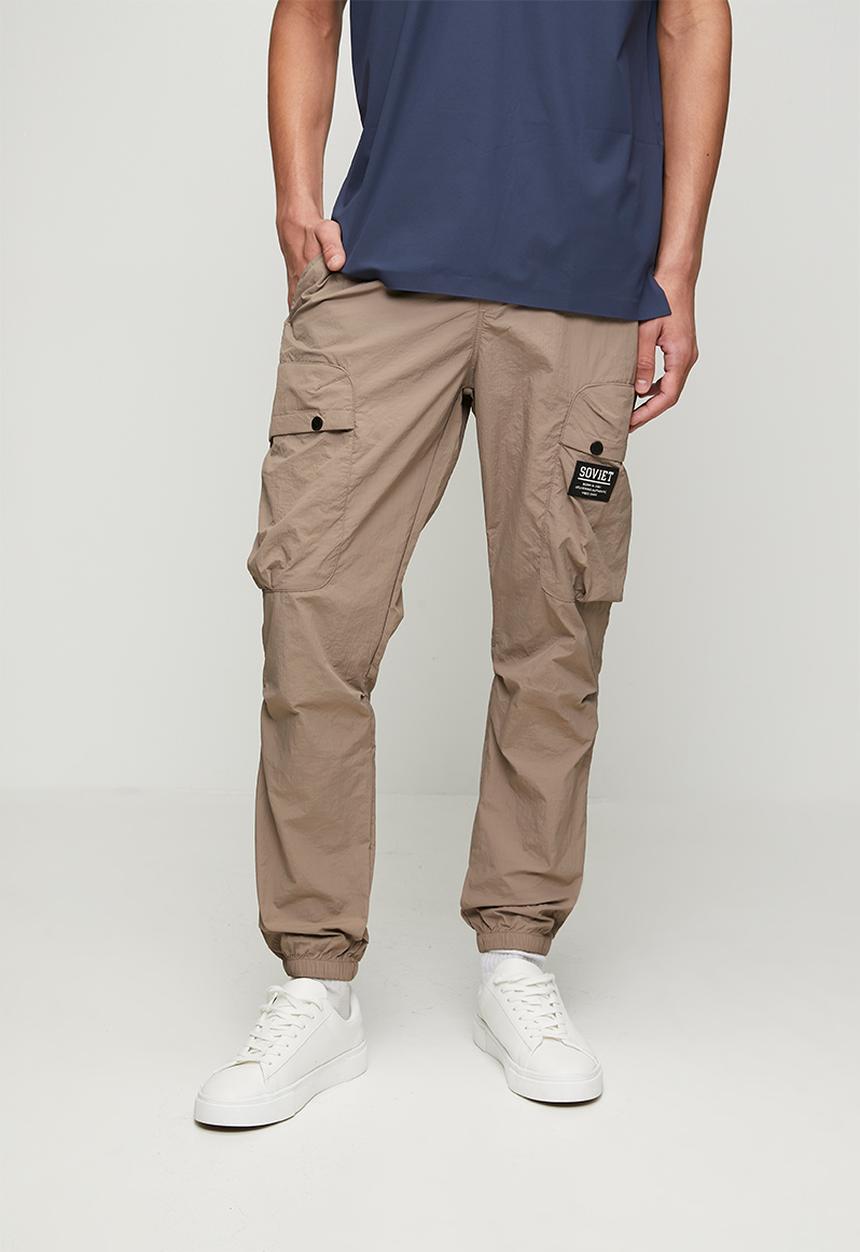SOVIET - Nylon Cargo Pant-Taupe