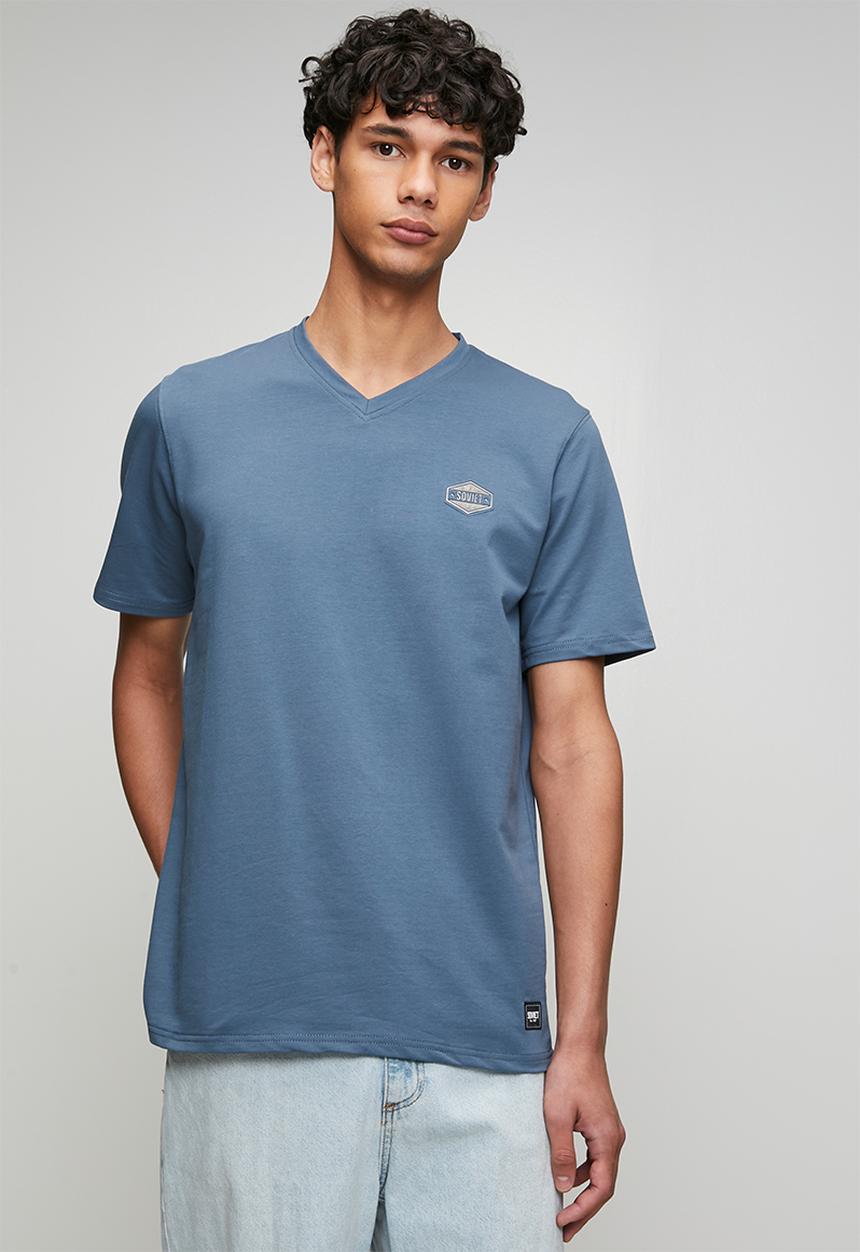 SOVIET - V-Neck Fashion T-Shirt - Airforce