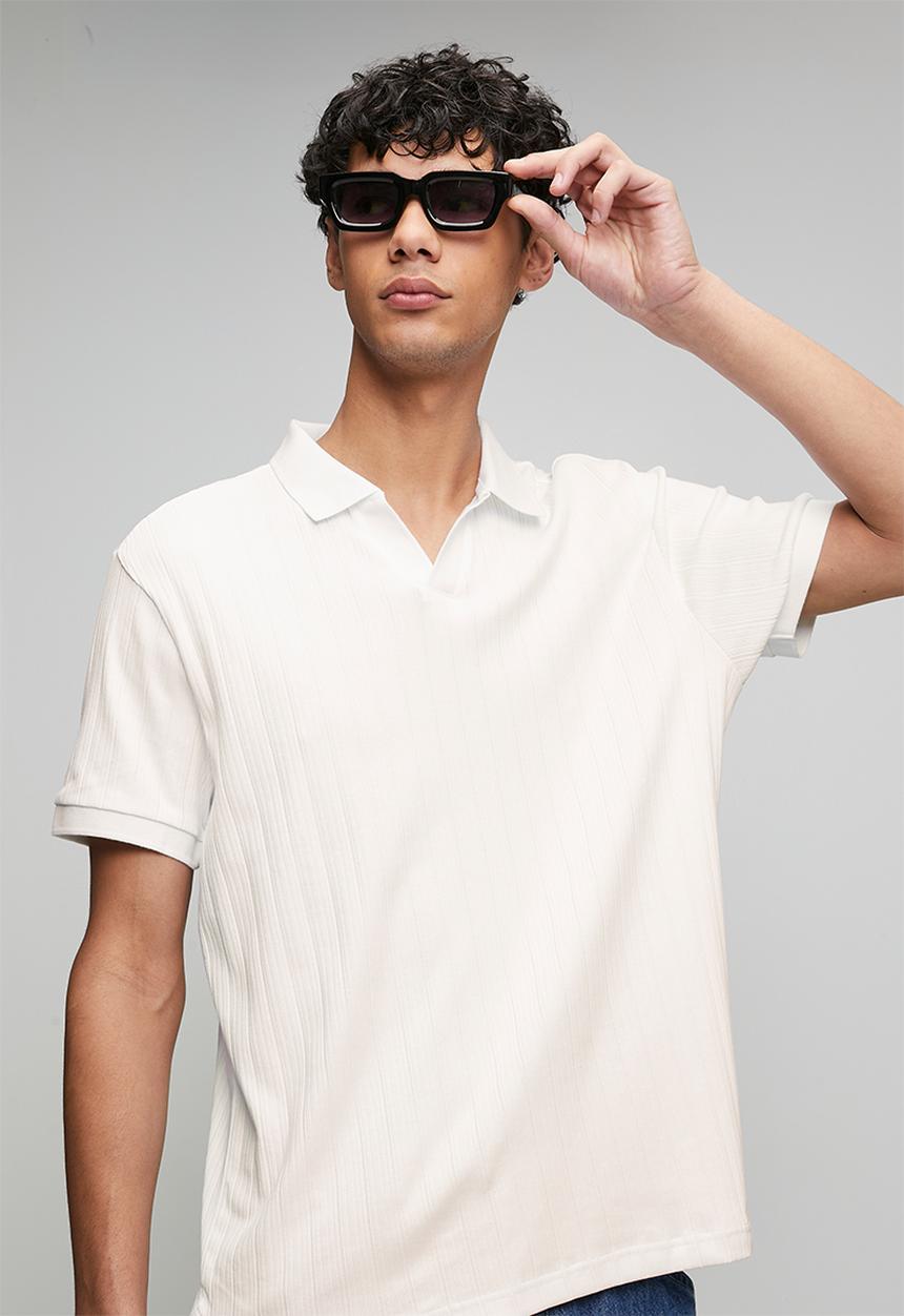 Levi’s® - Varigated ribs polo - white / off white