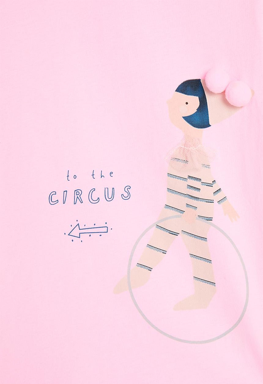 Pop Candy - Circus character tee - pink