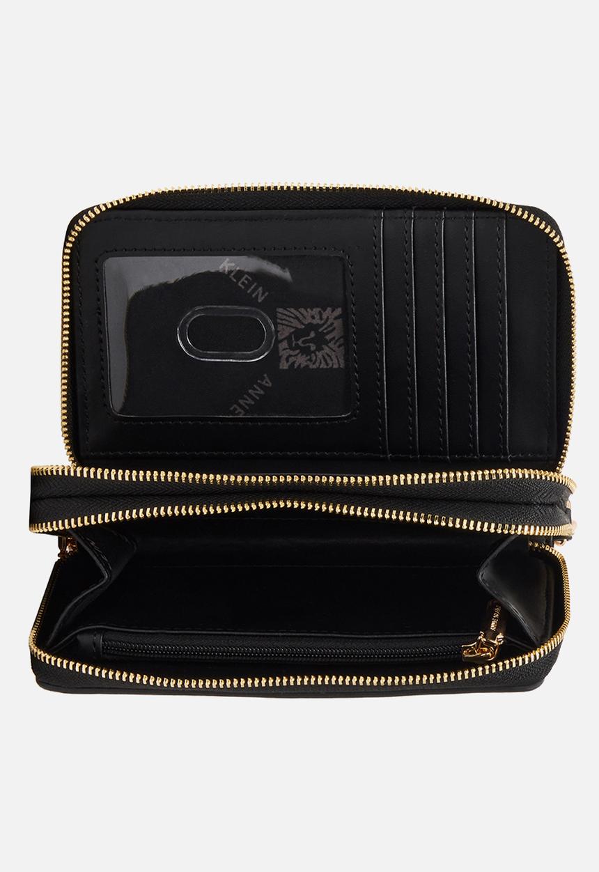 Anne Klein - Double Zip Around w/ Charms - Black