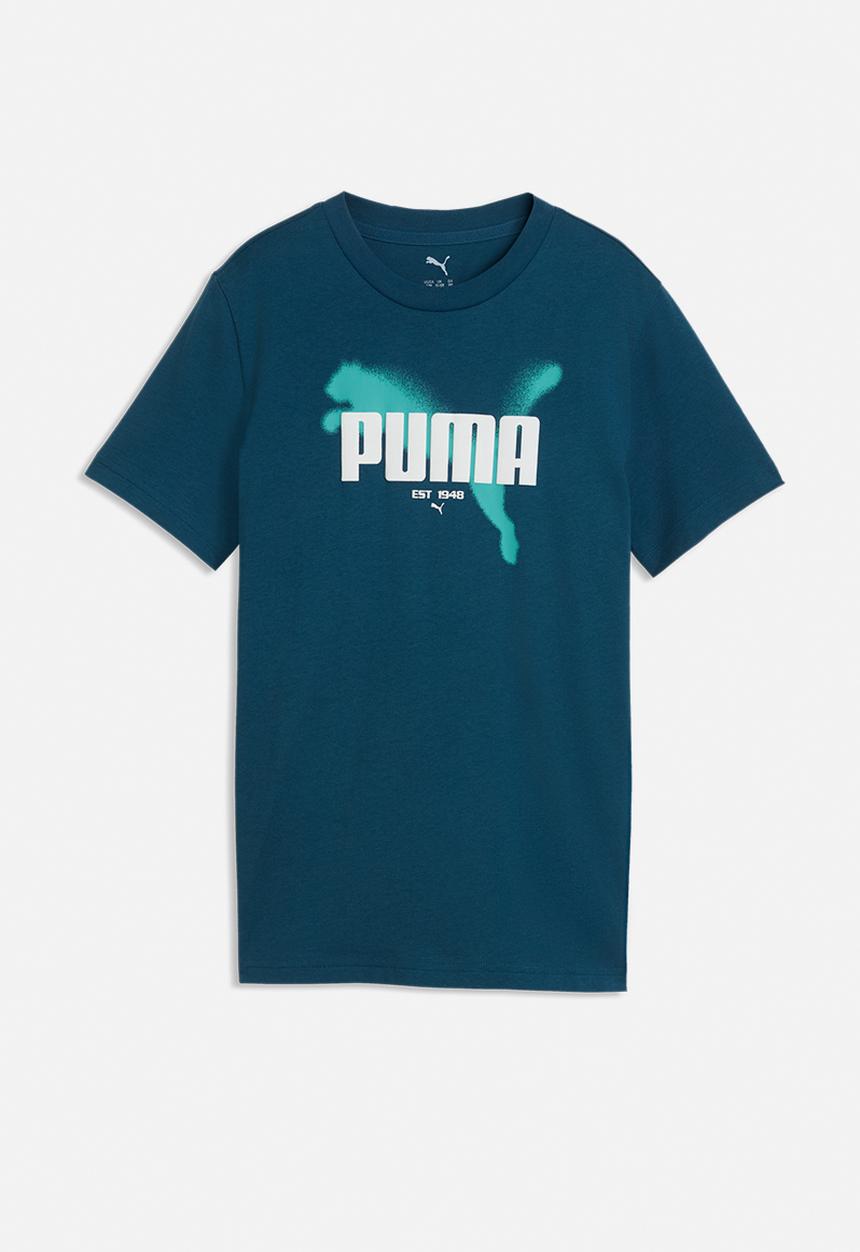 PUMA - Graphic Relaxed Brand Tee B - Midnight Petrol