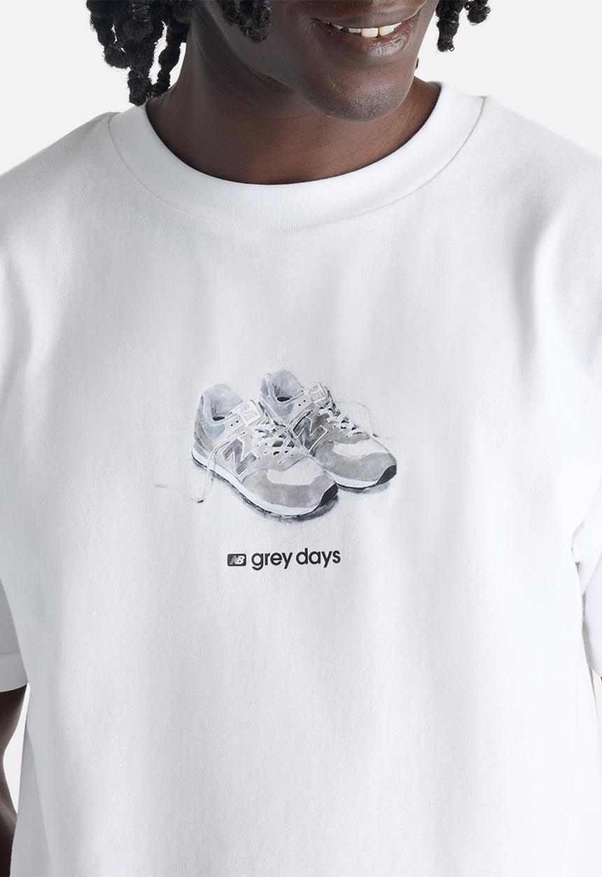 New Balance  - Grey Days T-Shirt - White