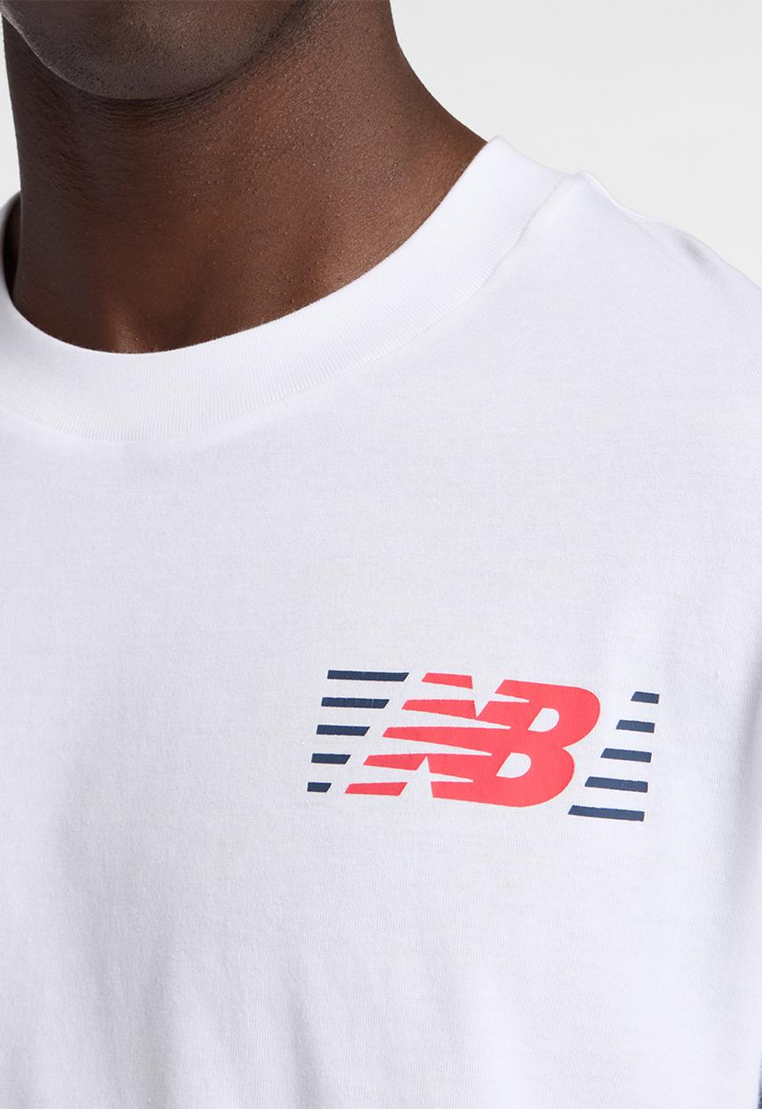 New Balance  - NB Lines T-Shirt - White