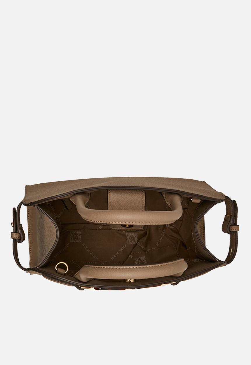 Anne Klein - Curved Satchel w/ Detachable Strap - Truffle