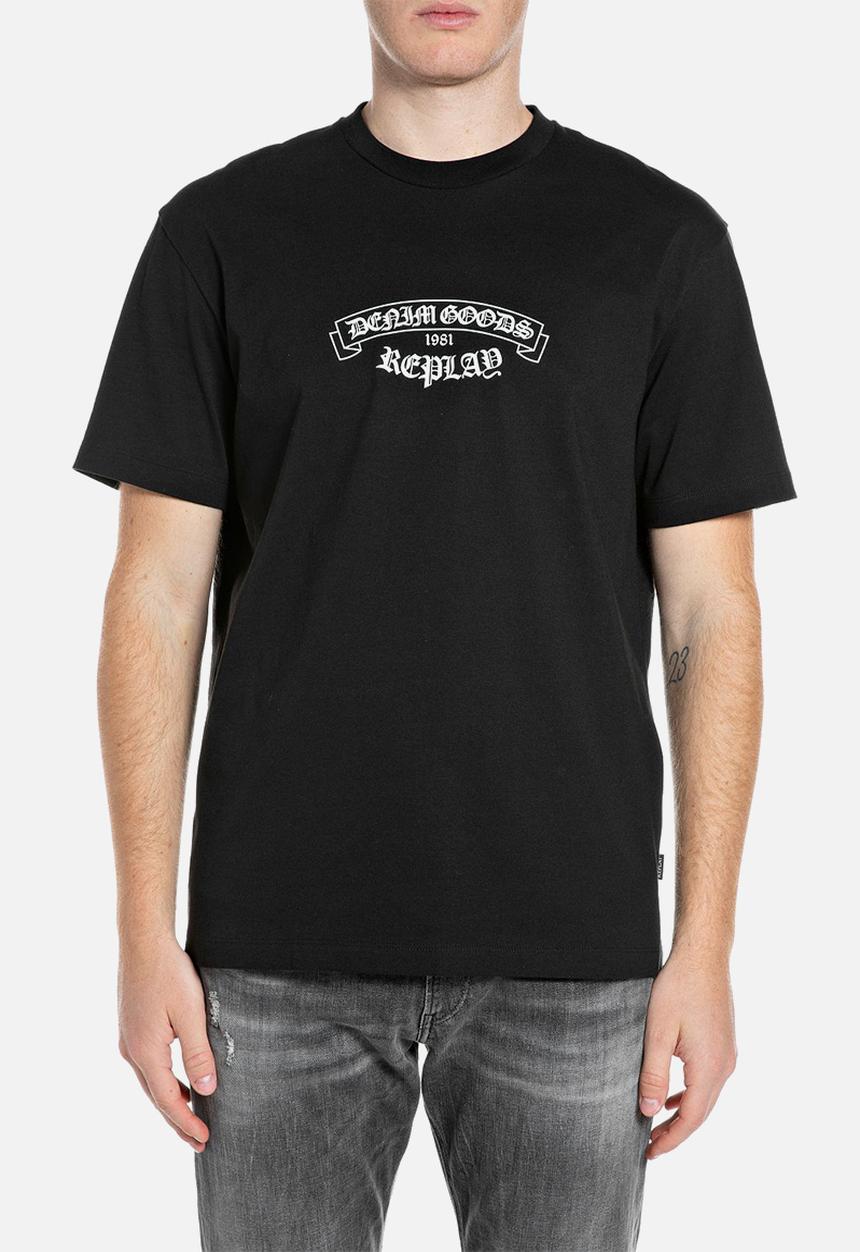 Replay - Denim Goods Graphic T-Shirt - Black